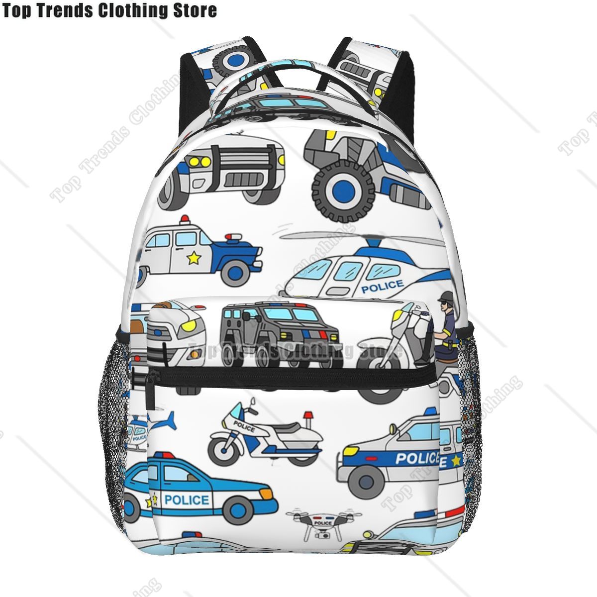 Interior Design Course - Police Car Design Backpacks Boys Girls
