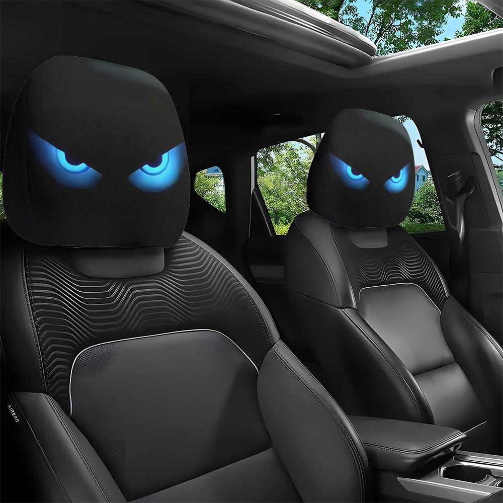 Interior Design Course - 2pcs Car Headrest Covers Featuring a