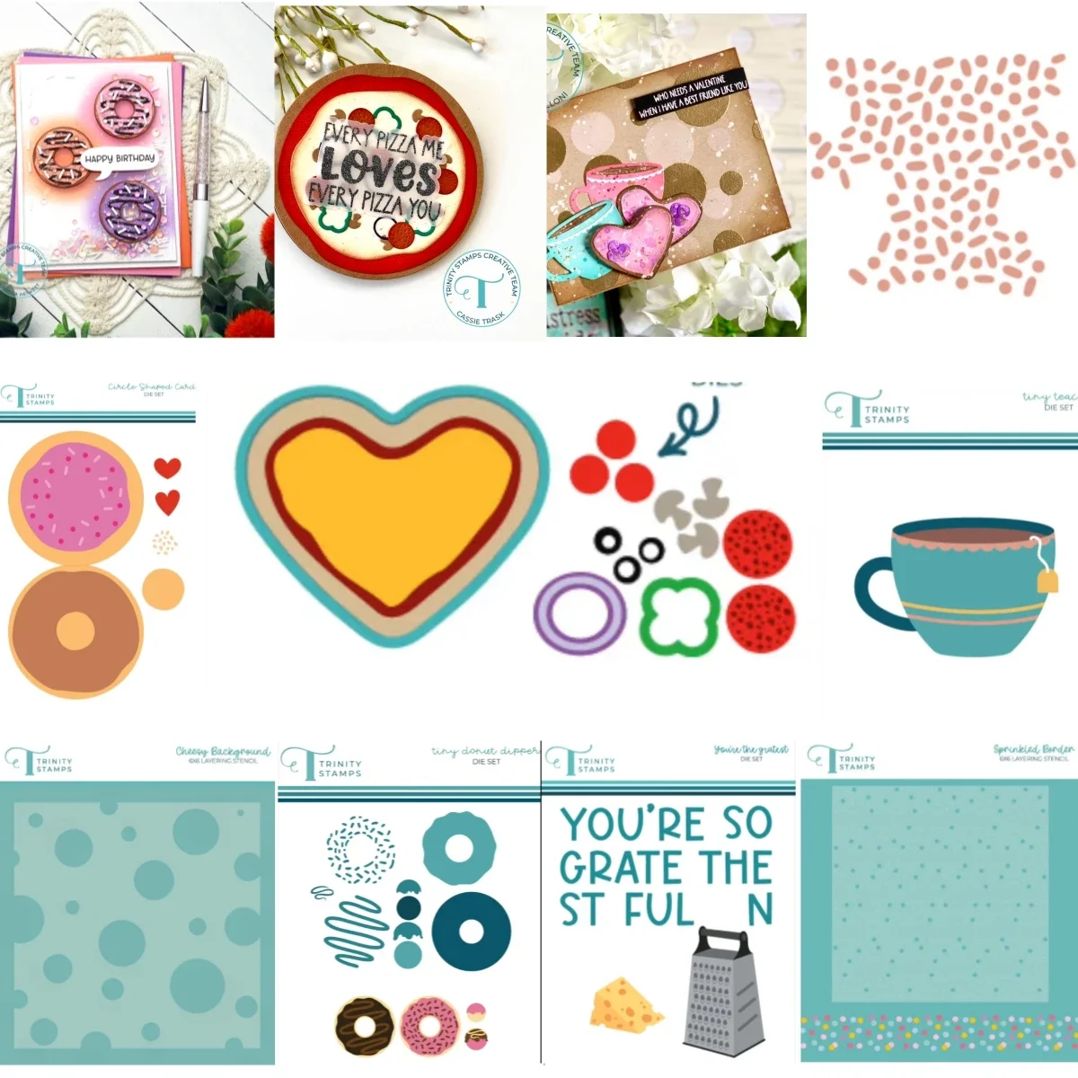 Interior Design Paper - Hearts Pizza Metal Cutting Dies Stencil
