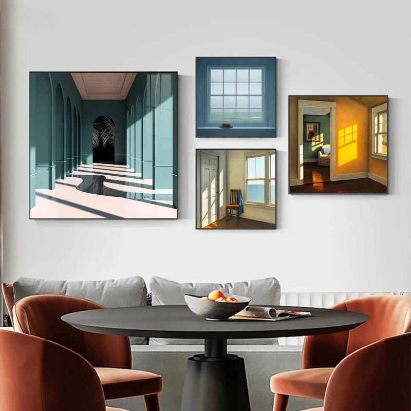 Interior Designer - Nordic Window Outside Landscape Canvas Painting