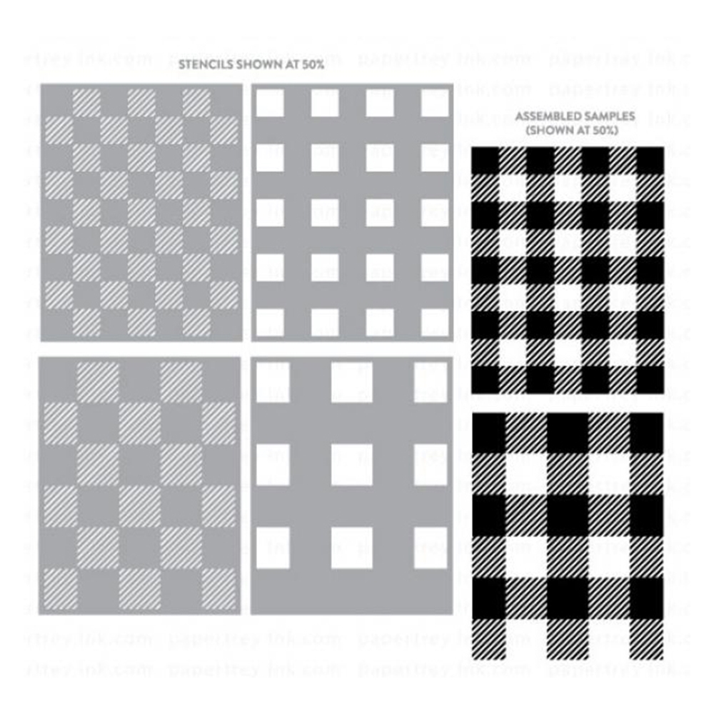 Interior Design Paper - New 2023 Buffalo Plaid Stencil Collection