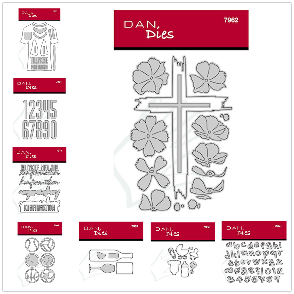 Interior Design Paper - Number Alfabet Kors med Blomster T-shirt