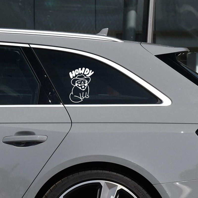 Funny Car Decals Howdy Cat Des - огляд і ціна Interior Design Journal