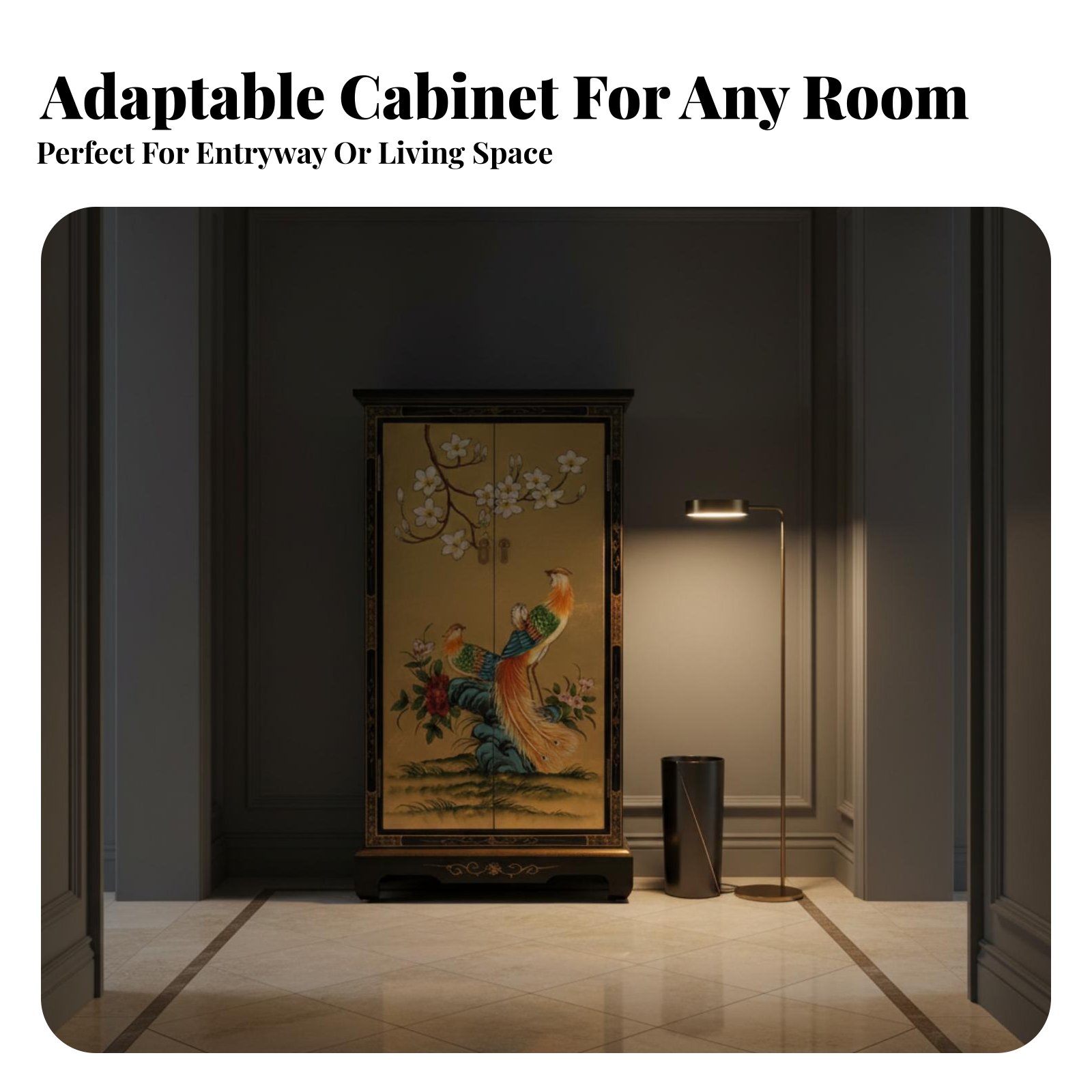 Hand-Painted 2-Door Cabinet Eu - огляд і ціна Interior Designer