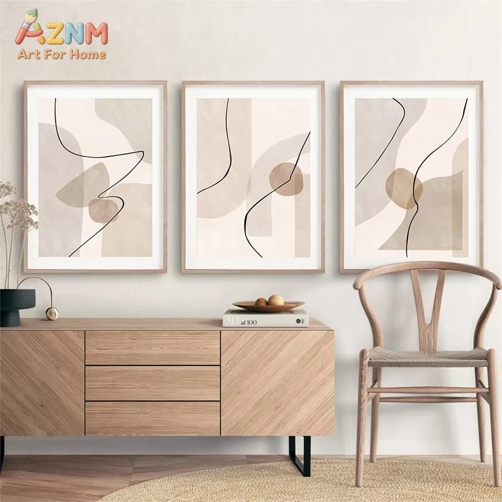 Abstract Beige Geometry Line W - огляд і ціна Interior Design Drawing