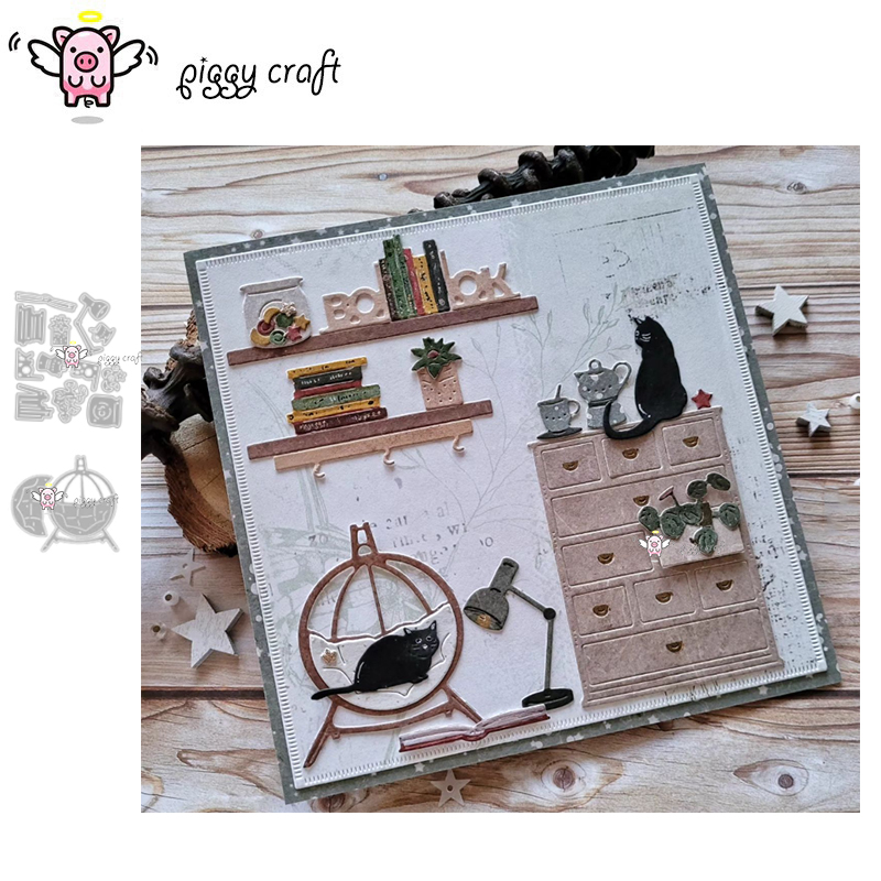 Piggy Craft metal cutting dies - огляд і ціна Interior Design Paper