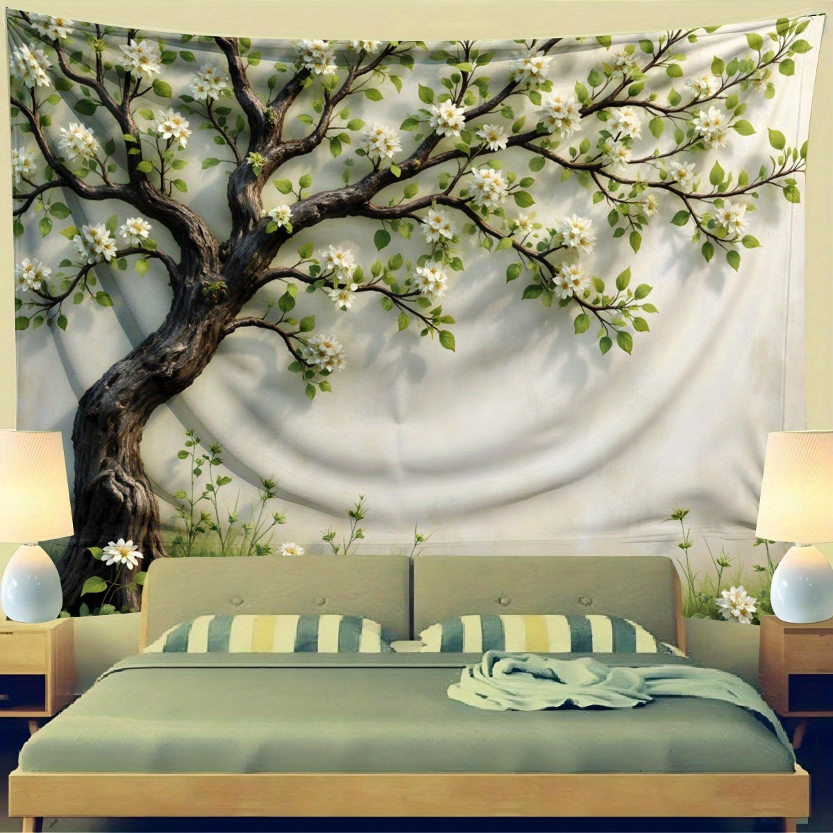 3D Blossoming Tree Wall Mural  - огляд і ціна Interior Design Zen Style