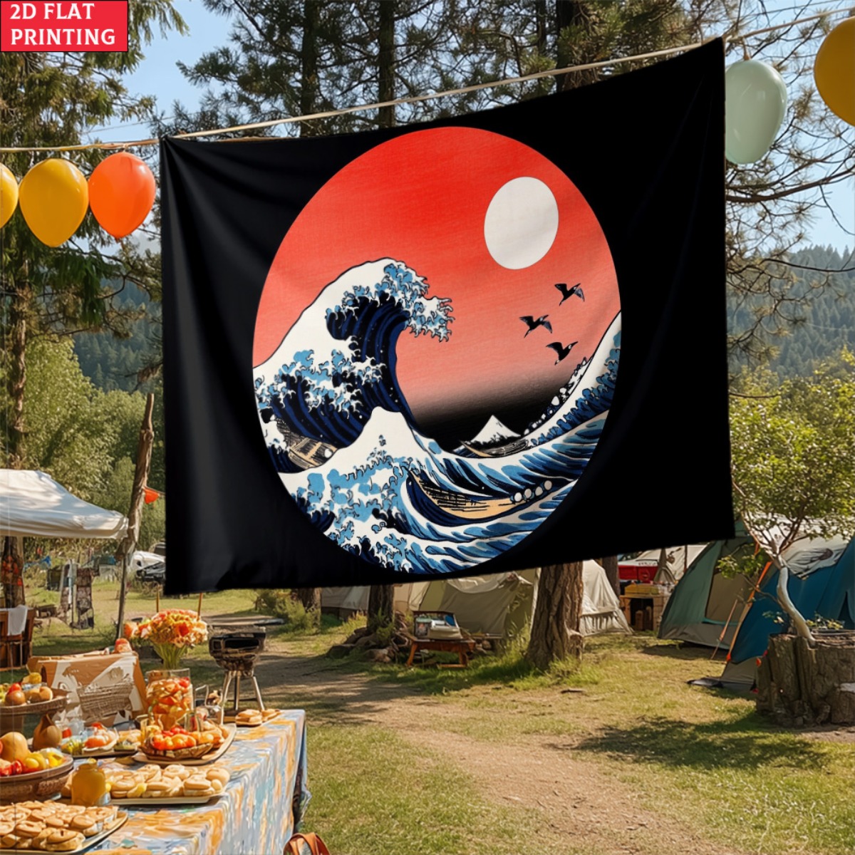 unframed Japanese Wave Sunset  - огляд і ціна Interior Design Zen Style
