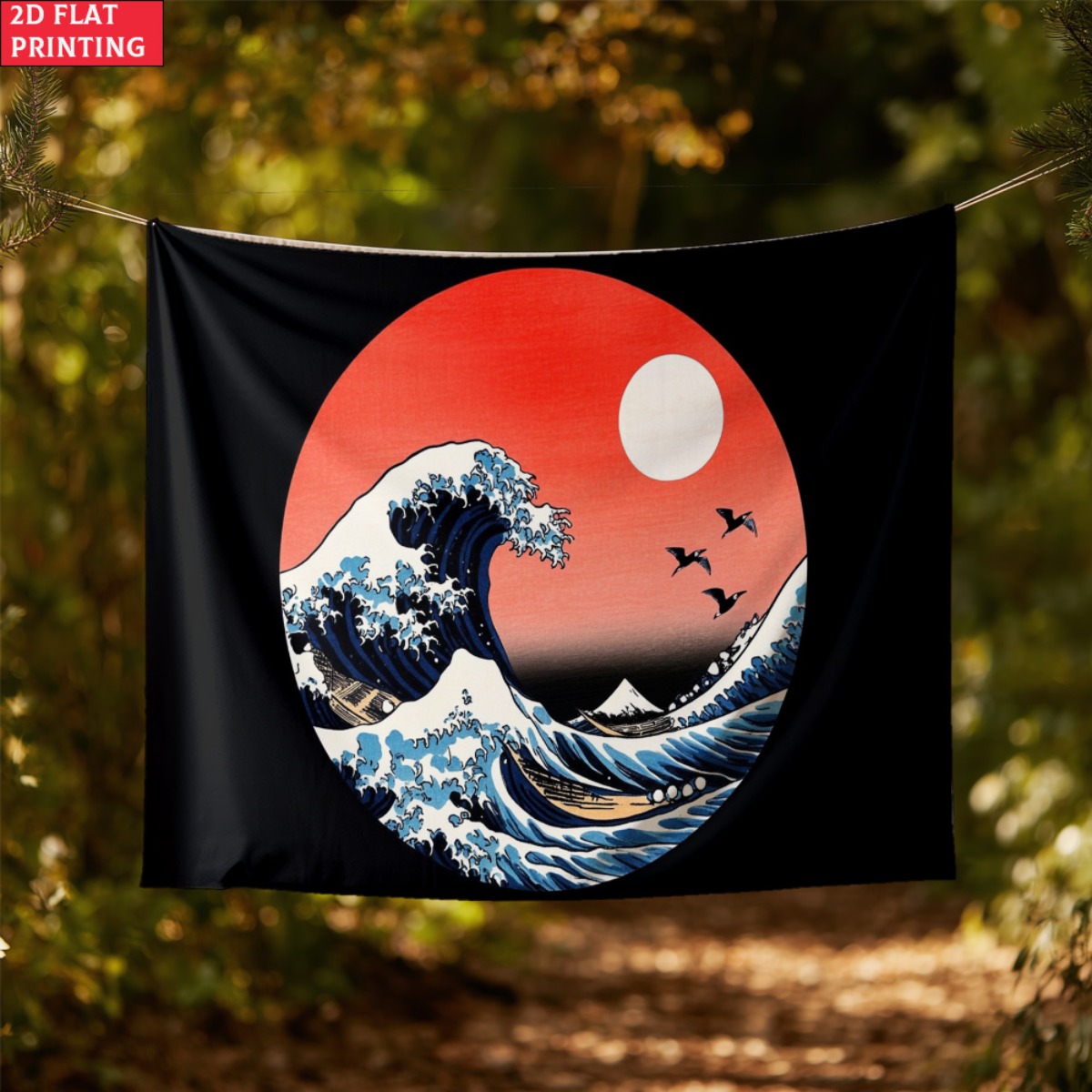 unframed Japanese Wave Sunset  - огляд і ціна Interior Design Zen Style